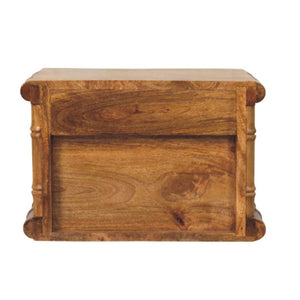 Bamboo Bedside Table | Compact Storage | Amber Oak Finish