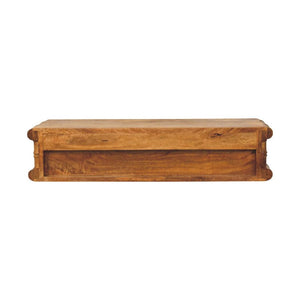Bamboo Wall-Mounted Console Table | Floating Hallway Design | Framed Detail