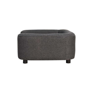 Battleship Grey Tweed Pet Sofa Bed | Upholstered Cat & Dog Bed | Padded Design