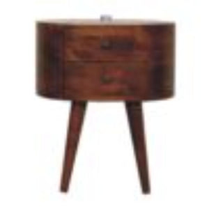 Bedside Table with Reading Light | Chestnut Finish | Integrated Bedside Lighting