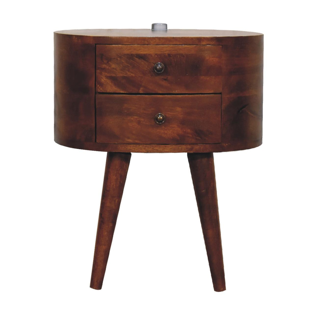 Bedside Table with Reading Light | Chestnut Finish | Integrated Bedside Lighting