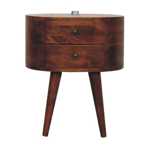 Bedside Table with Reading Light | Chestnut Finish | Integrated Bedside Lighting