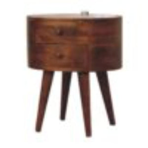 Bedside Table with Reading Light | Chestnut Finish | Integrated Bedside Lighting