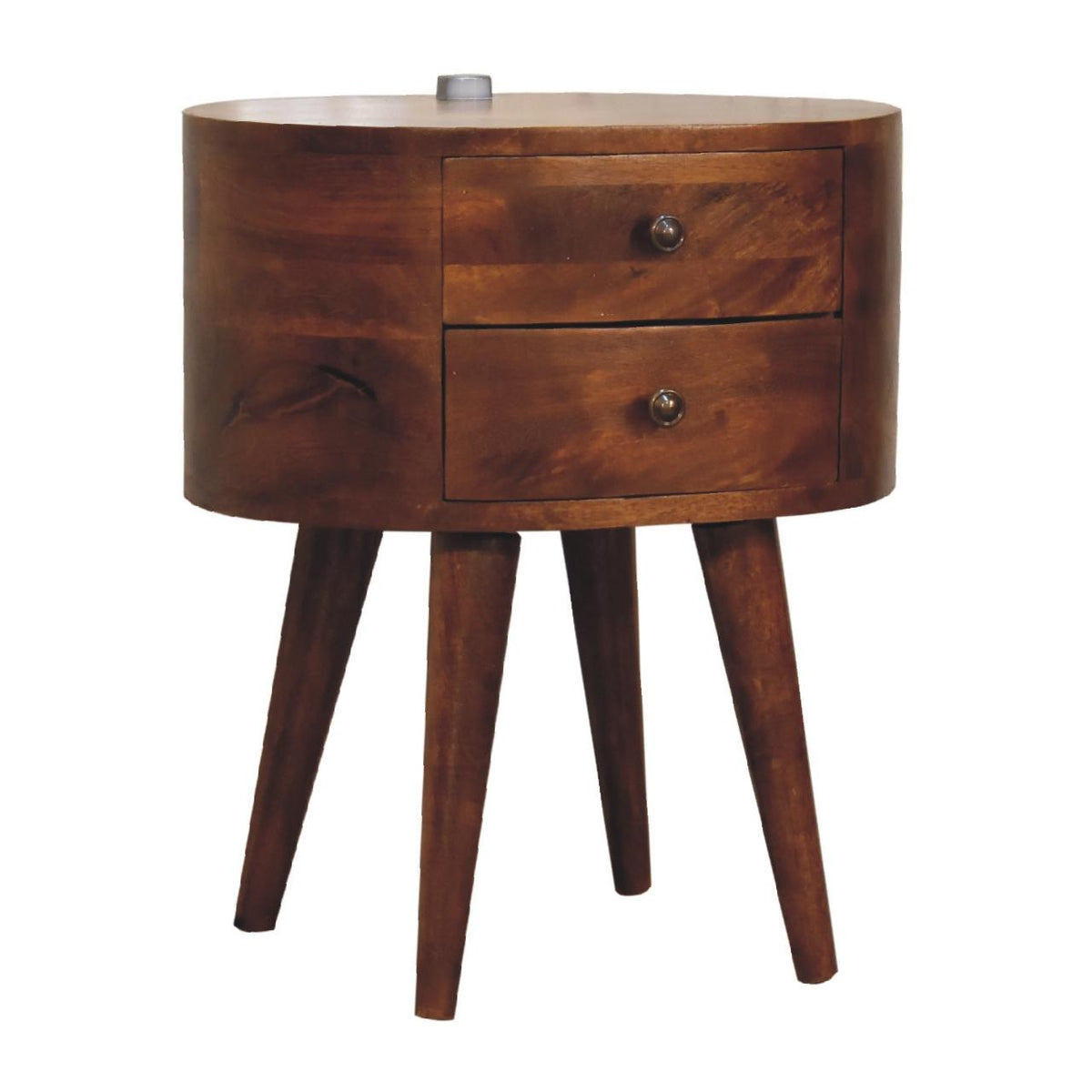 Bedside Table with Reading Light | Chestnut Finish | Integrated Bedside Lighting