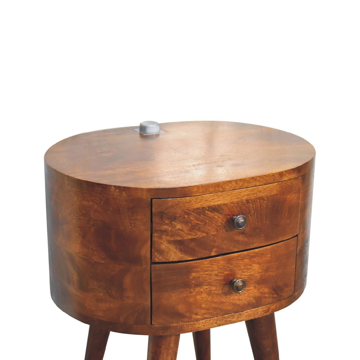Bedside Table with Reading Light | Chestnut Finish | Integrated Bedside Lighting