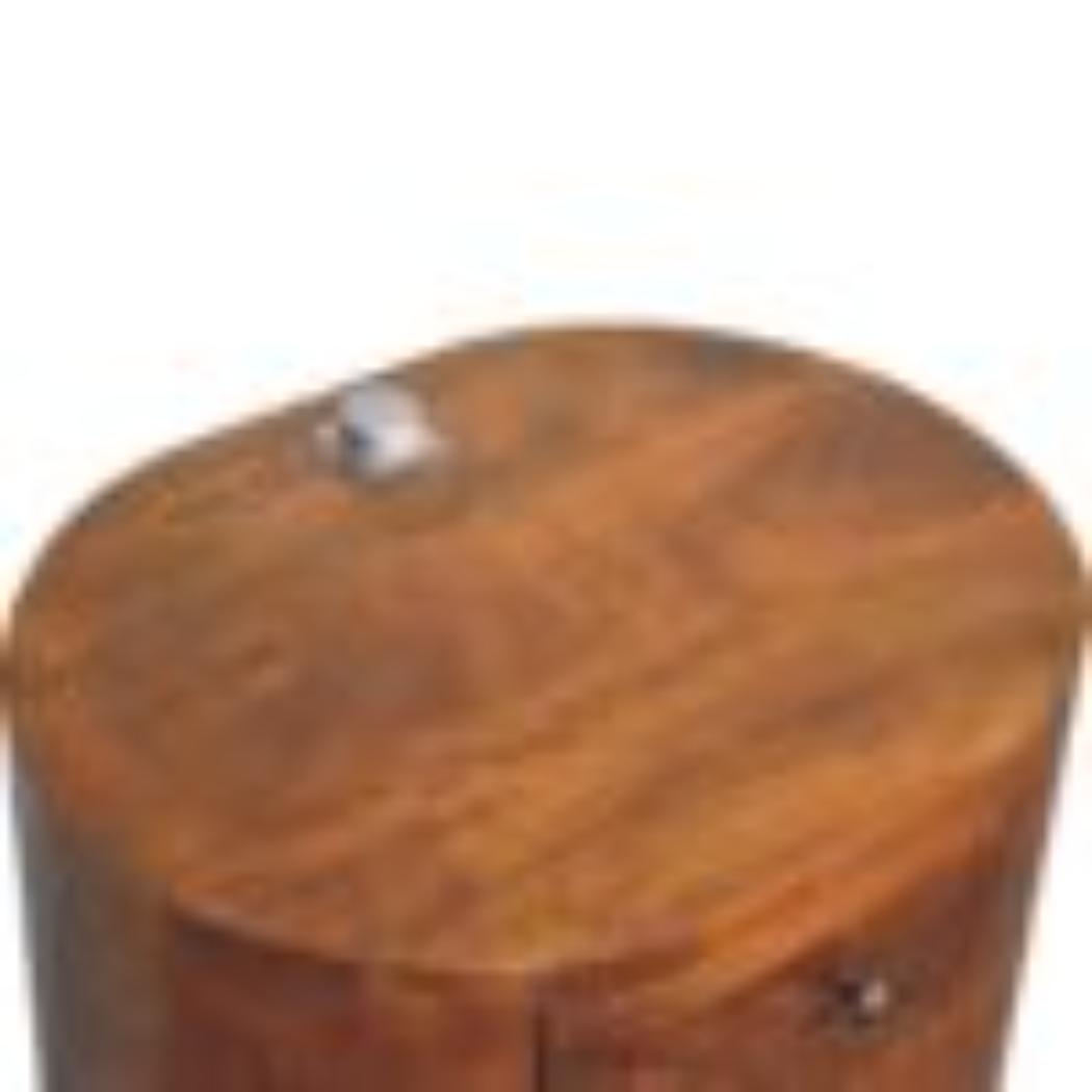 Bedside Table with Reading Light | Chestnut Finish | Integrated Bedside Lighting