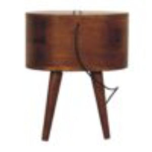 Bedside Table with Reading Light | Chestnut Finish | Integrated Bedside Lighting