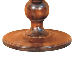 Bellmont Side Table | Solid Mango Wood | Marble Top | Walnut Finish Accent Table