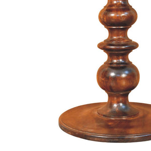 Bellmont Side Table | Solid Mango Wood | Marble Top | Walnut Finish Accent Table