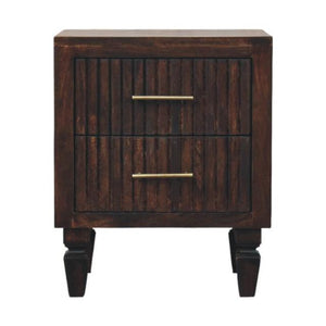 Belmont 2 Drawer Bedside Table | Natural Timber Nightstand | Bedroom Storage