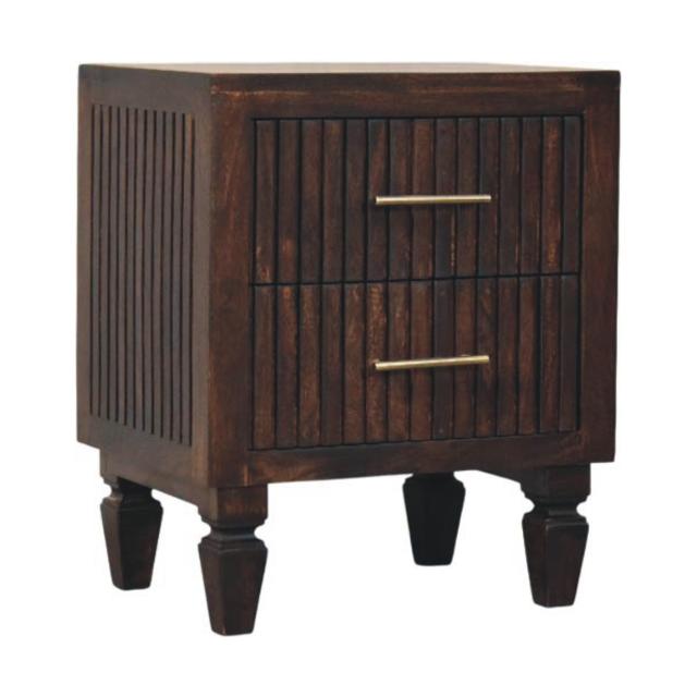 Belmont 2 Drawer Bedside Table | Natural Timber Nightstand | Bedroom Storage