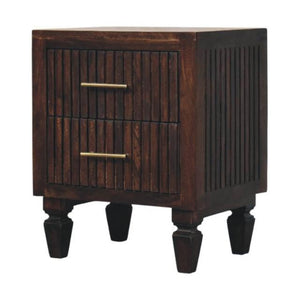 Belmont 2 Drawer Bedside Table | Natural Timber Nightstand | Bedroom Storage
