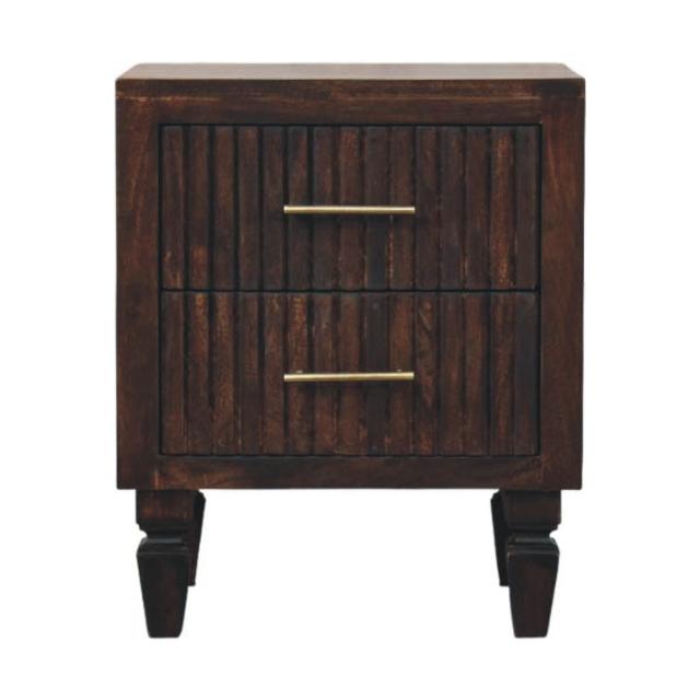 Belmont 2 Drawer Bedside Table | Natural Timber Nightstand | Bedroom Storage