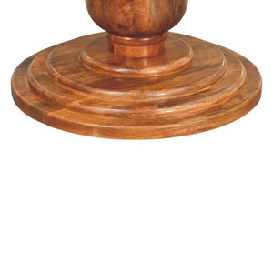 Belmont Round Dining Table | Solid Mango Wood | Sculptural Pedestal Base | Modern Dining Furniture