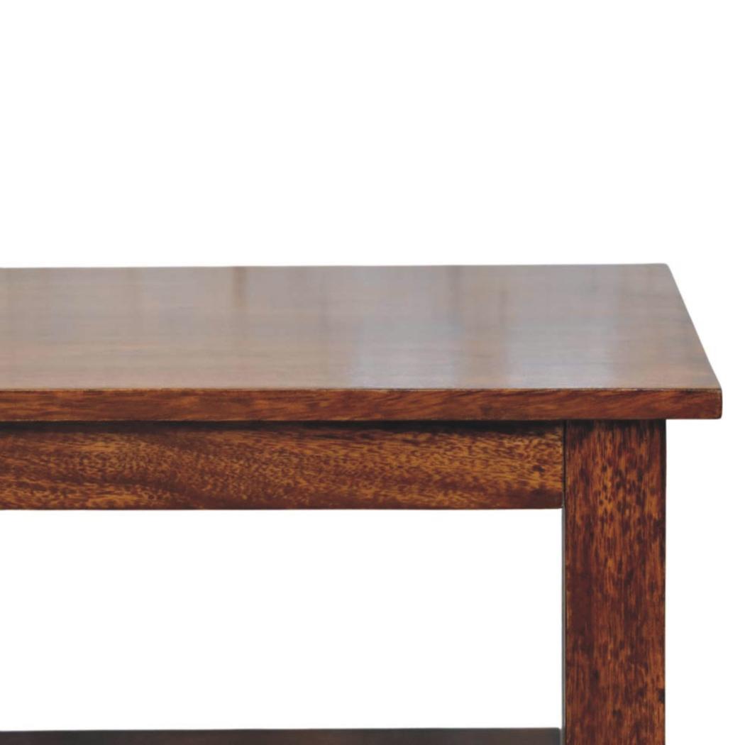 Belmont X-Frame Coffee Table | Solid Mango Wood | Chestnut Finish