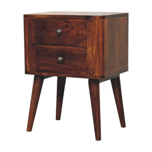 Bera Bedside Table | Solid Mango Wood | Compact Storage