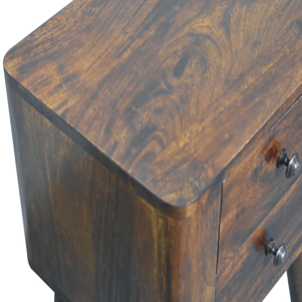 Bera Bedside Table | Solid Mango Wood | Compact Storage
