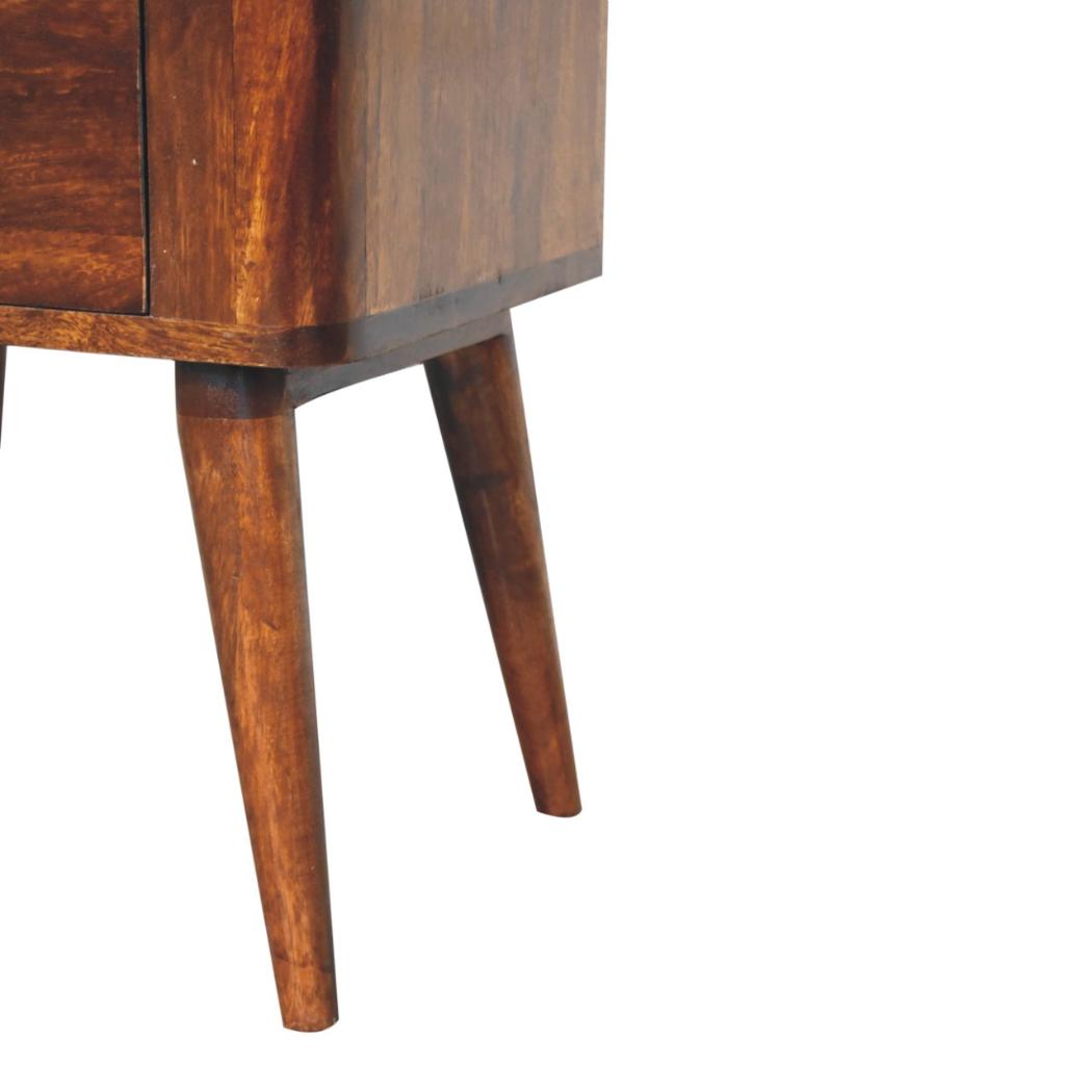 Bera Bedside Table | Solid Mango Wood | Compact Storage