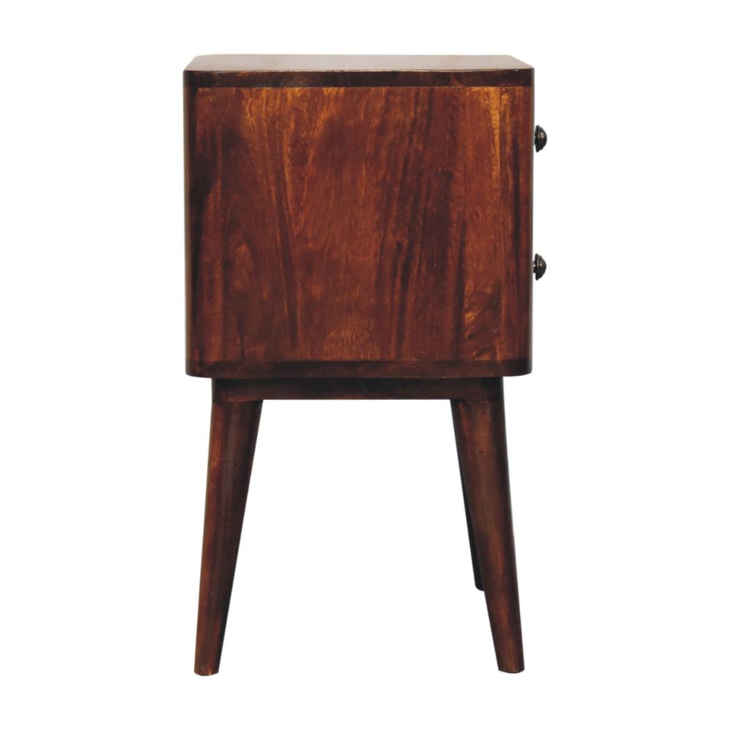 Bera Bedside Table | Solid Mango Wood | Compact Storage