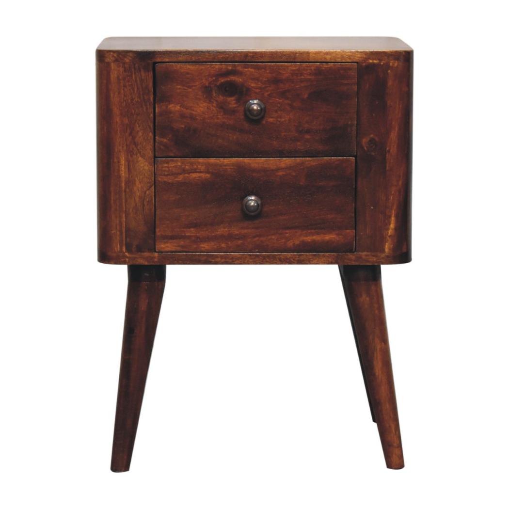 Bera Bedside Table | Solid Mango Wood | Compact Storage