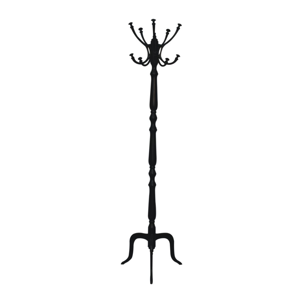 Black Coat Stand | Freestanding Entryway Storage | Slim Vertical Design