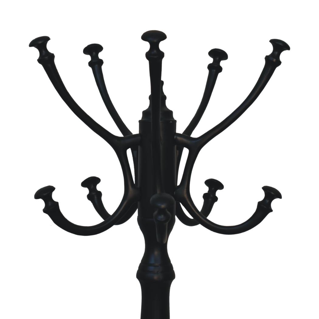 Black Coat Stand | Freestanding Entryway Storage | Slim Vertical Design