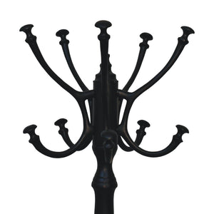 Black Coat Stand | Freestanding Entryway Storage | Slim Vertical Design