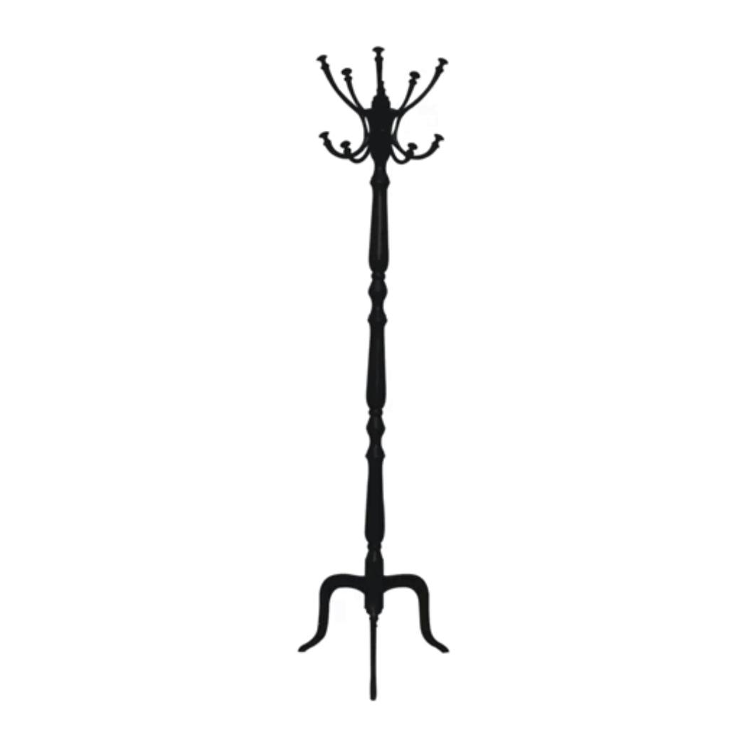 Black Coat Stand | Freestanding Entryway Storage | Slim Vertical Design