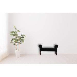 Black Velvet Bench | Elegant Upholstered Seating | Versatile Home Accent