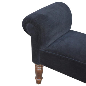 Black Velvet Bench | Elegant Upholstered Seating | Versatile Home Accent