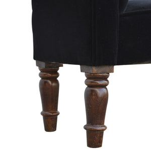 Black Velvet Bench | Elegant Upholstered Seating | Versatile Home Accent