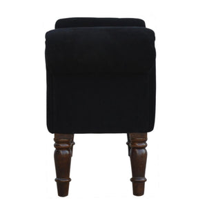Black Velvet Bench | Elegant Upholstered Seating | Versatile Home Accent