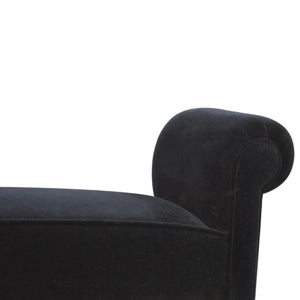 Black Velvet Bench | Elegant Upholstered Seating | Versatile Home Accent