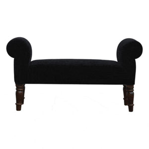 Black Velvet Bench | Elegant Upholstered Seating | Versatile Home Accent