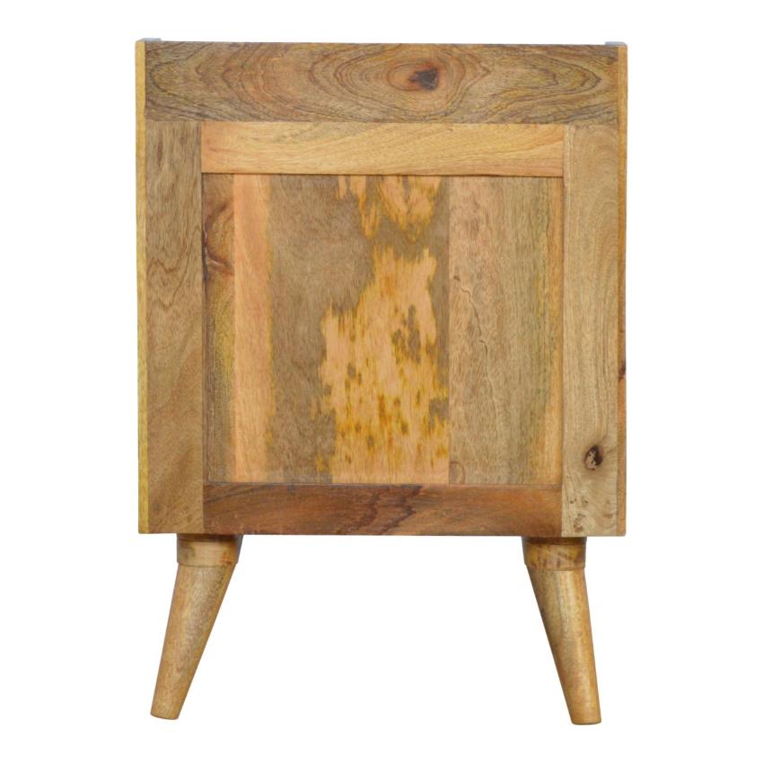Blue Gradient Bedside Table | 3 Drawers | Solid Mango Wood