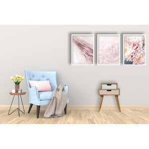 Blush Pink & White Bedside Table | 2 Drawers | Solid Mango Wood
