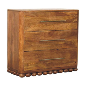 Bola Three Drawer Chest | Rounded Bedroom Storage
