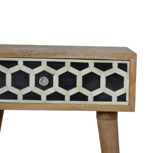 Bone Inlay Bedside Table | Distinctive Detail | Versatile Home Furniture