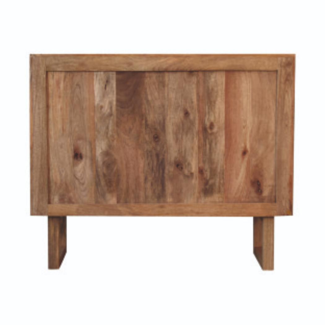 Bone Inlay Chest of Drawers | Solid Mango Wood | U-Shape Design | Hand-Inlaid Fronts