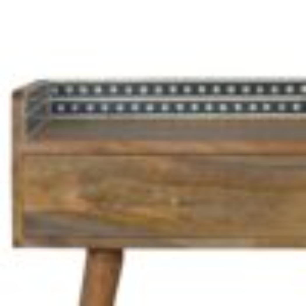 Bone Inlay Gallery Console Table | Handcrafted Pattern | Decorative Hallway Furniture