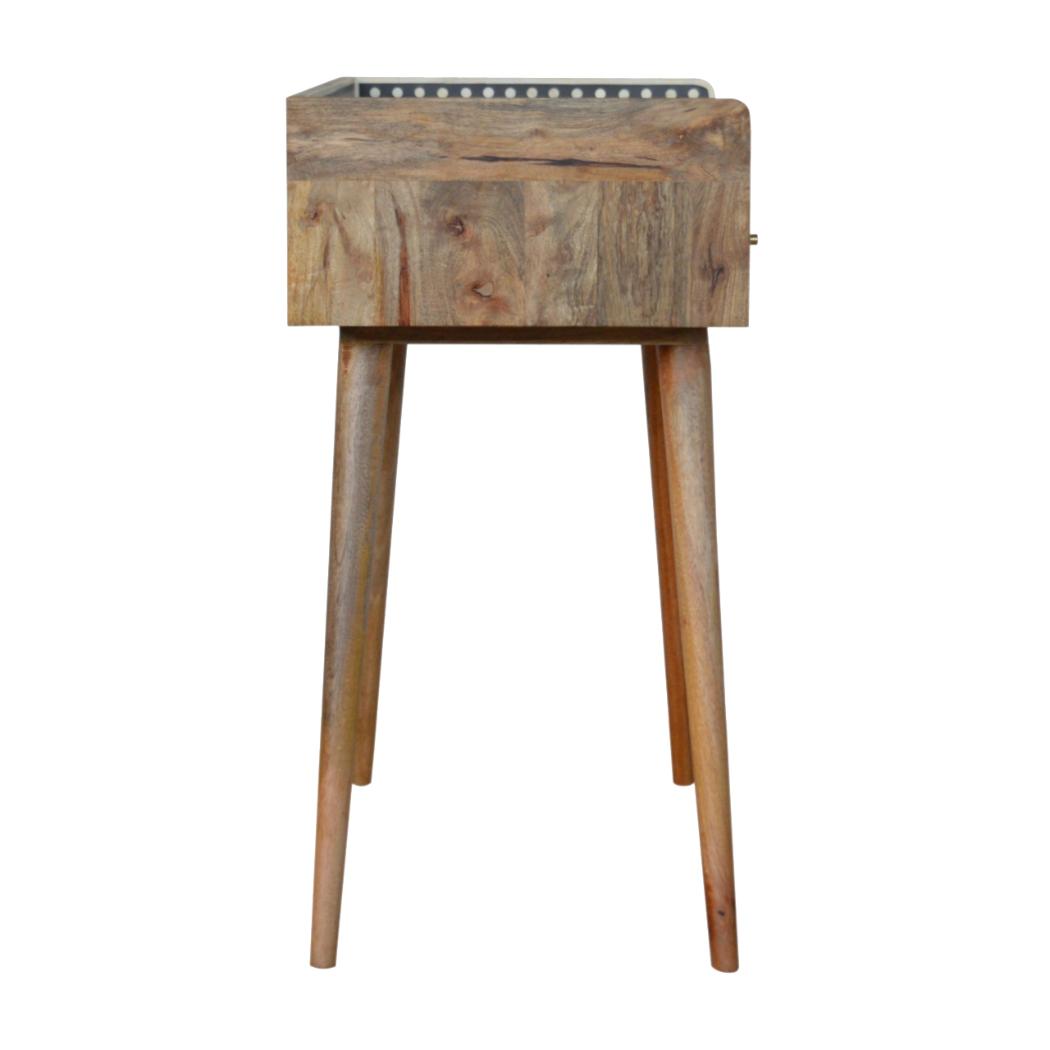 Bone Inlay Gallery Console Table | Handcrafted Pattern | Decorative Hallway Furniture