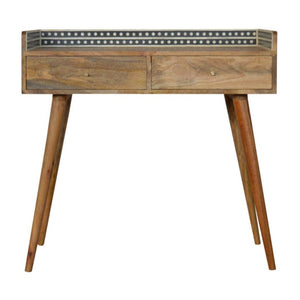 Bone Inlay Gallery Console Table | Handcrafted Pattern | Decorative Hallway Furniture