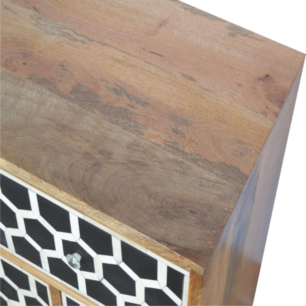 Bone Inlay Storage Chest | Decorative Pattern | Statement Home Storage