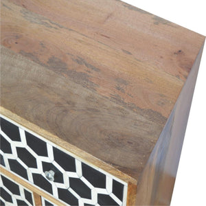 Bone Inlay Storage Chest | Decorative Pattern | Statement Home Storage