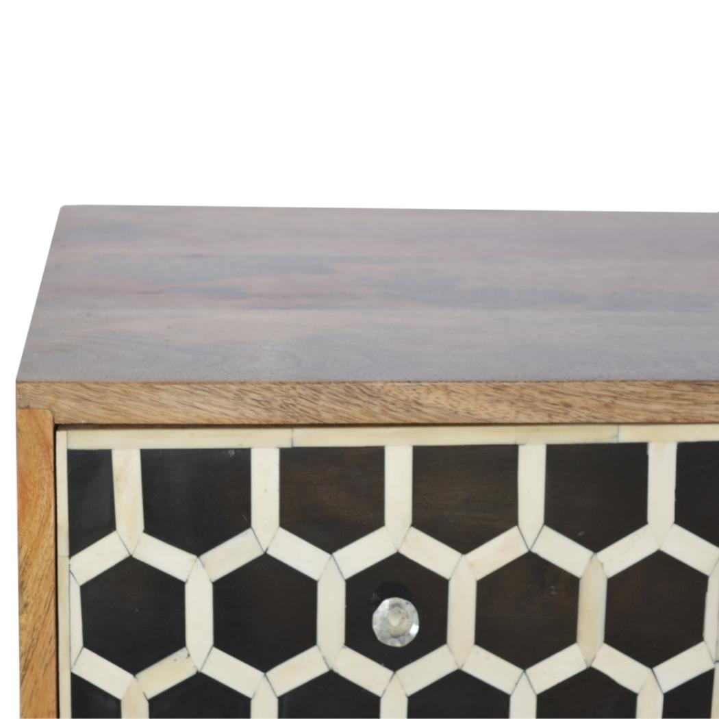 Bone Inlay Storage Chest | Decorative Pattern | Statement Home Storage