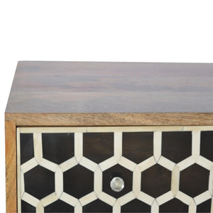 Bone Inlay Storage Chest | Decorative Pattern | Statement Home Storage