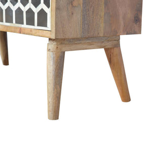 Bone Inlay Storage Chest | Decorative Pattern | Statement Home Storage