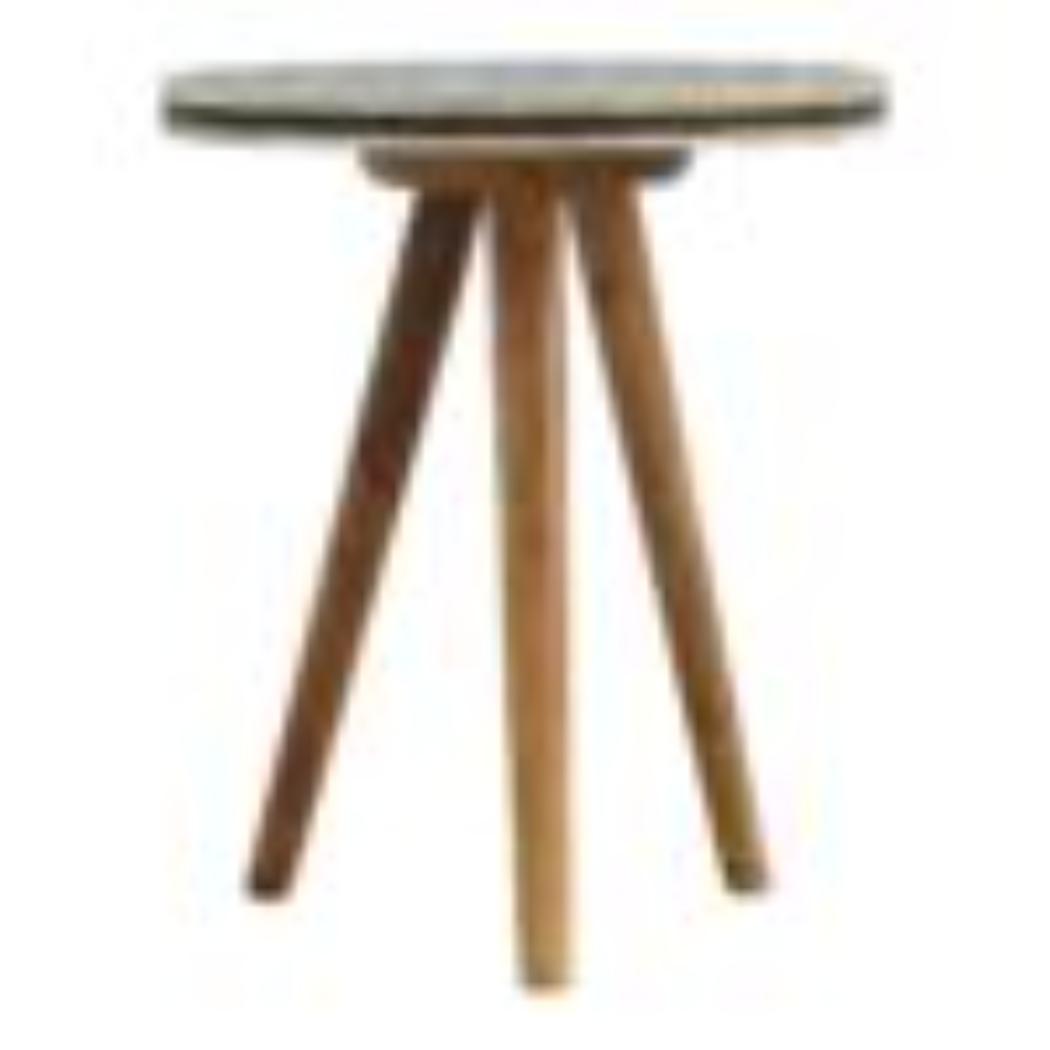 Bone Inlay Tripod Stool | Handcrafted Pattern | Three-Leg Accent Seating