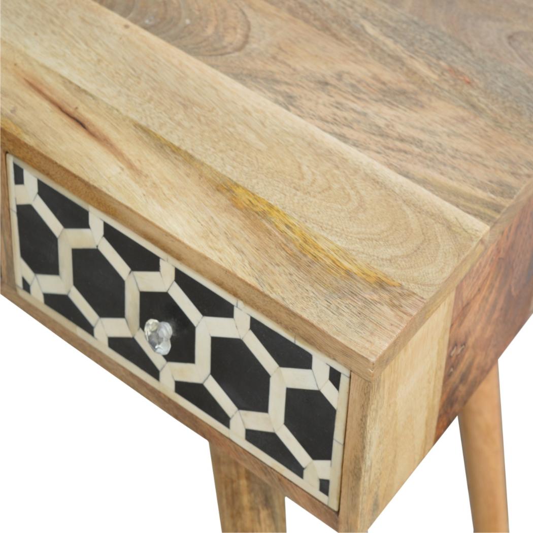 Bone Inlay Writing Desk | Decorative Pattern | Statement Home Office Table