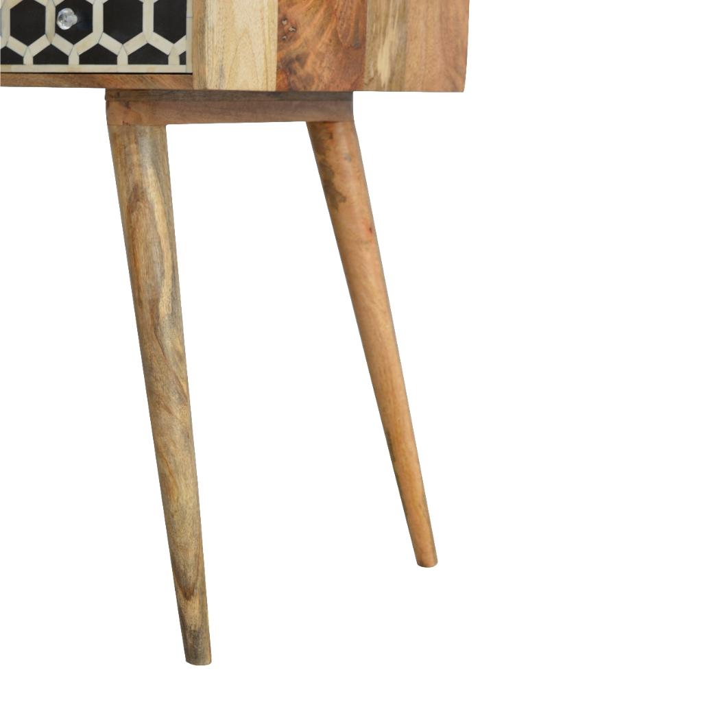 Bone Inlay Writing Desk | Decorative Pattern | Statement Home Office Table